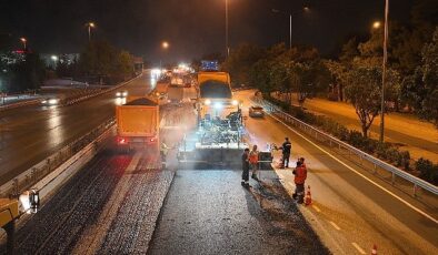 Büyükşehir’den İller Bankası Kavşağı’na sıcak asfalt 