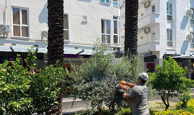 Büyükşehir ekiplerinden Kemer Liman Caddesi’nde çalışma