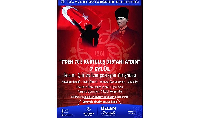 Başkan Çerçioğlu’ndan 7 Eylül Temalı Ödüllü Resim, Şiir ve Kompozisyon Yarışması